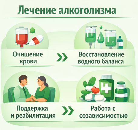 лечение алкоголизма в Слюдянке этапы